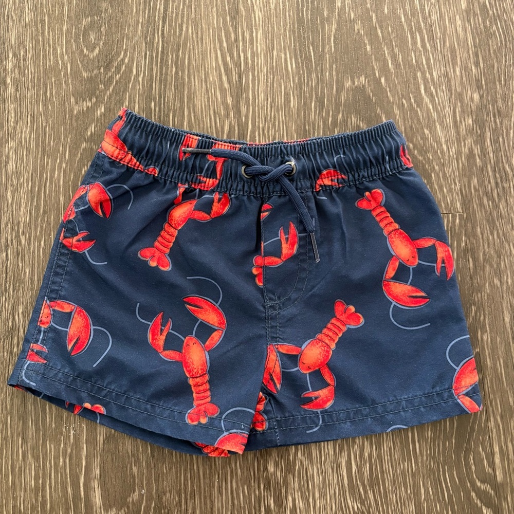 Carter's Navy Lobster Baby Boy Swim Trunks 12 Months